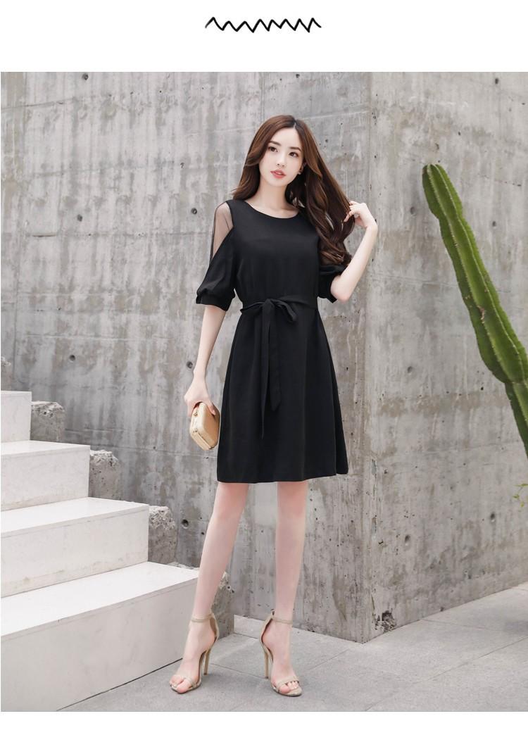 [HCM]Đầm công sở tay phối lưới