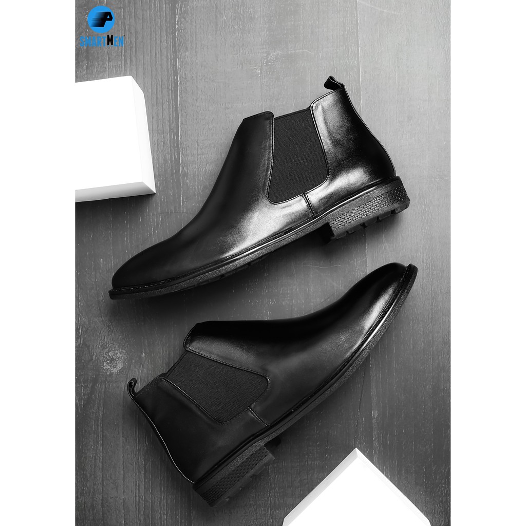 Giày tăng chiều cao SMARTMEN Chealse Boot GD333 (Đen)
