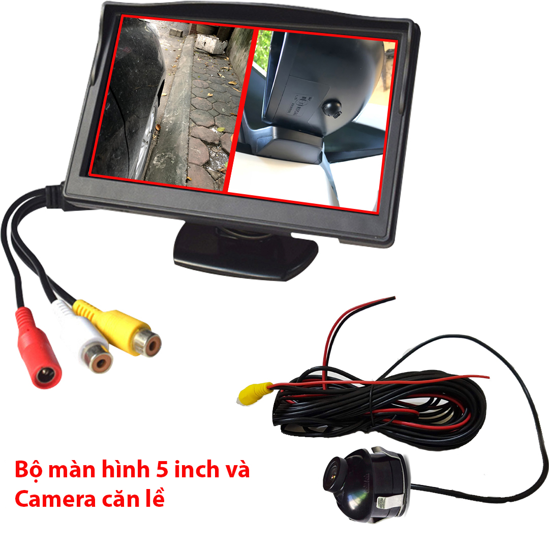 Bộ Camera cập lề, Màn hình 5 inch, camera xoay 360 độ, độ phân giải cao 650TVL, góc quay rộng 110 độ