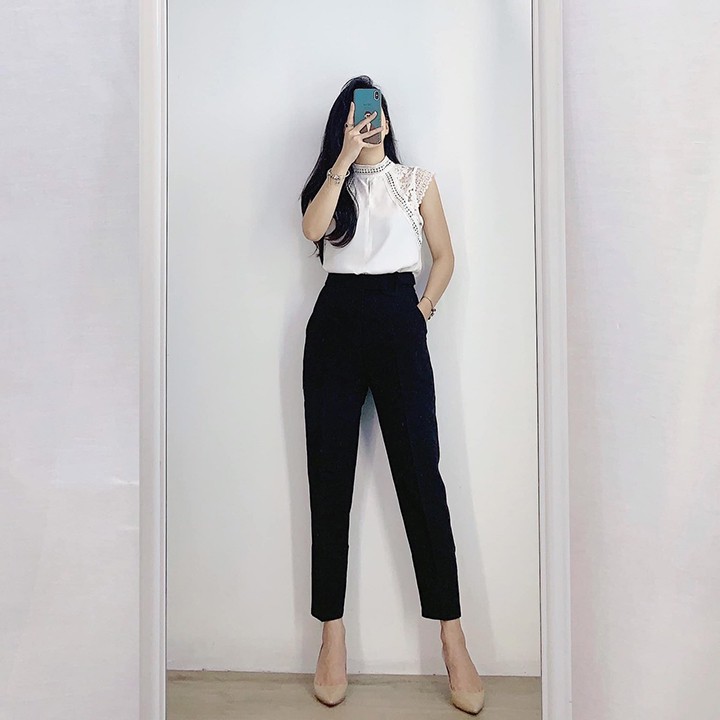 QUẦN BAGGY ĐAI VUÔNG BỌC VẢI CÔNG SỞ