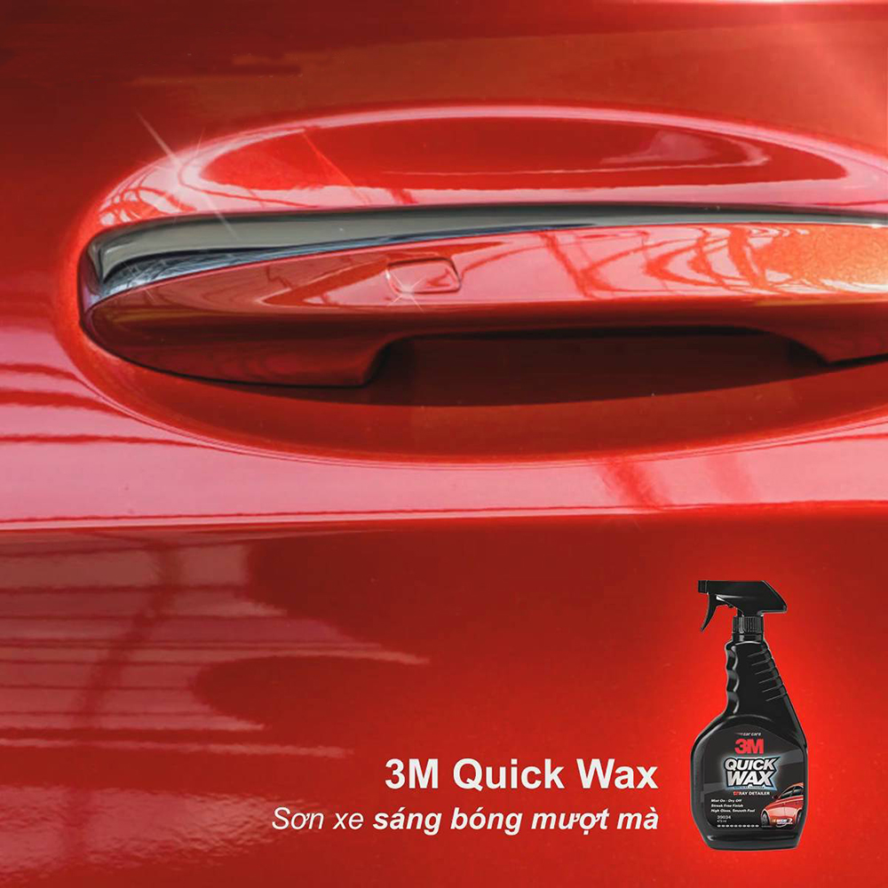 3M Quick Wax 39034 Chai xịt đánh bóng nhanh sơn xe Hàng Mỹ