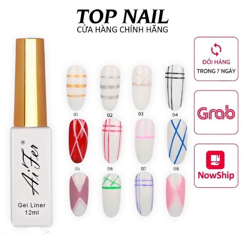 Cọ nét g.el,cọ nét siêu mảnh chính hãng Aifer 12ml