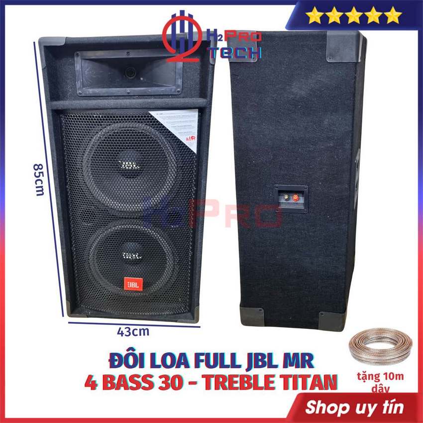 Đôi Loa Full 30 JBL MR 1400W 4 Bass 30 Tặng 10M Dây (2 Cây), Loa Hát Karaoke Gia Đình Chất Âm Hay, Bass Lực - H2pro Tech