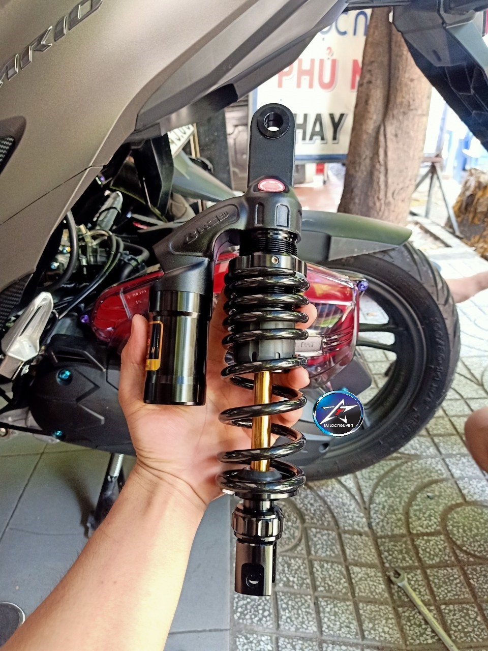 phuộc RCB VD(2 chỉnh) chính hãng cho vario/click,vision,sh mode