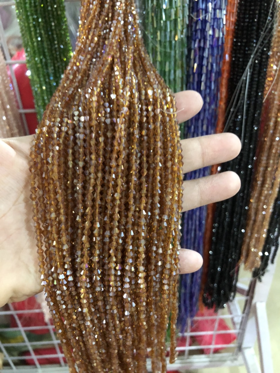 [Ảnh thật] [Có sẵn] 10 dây pha lê đá cao cấp loại 3mm