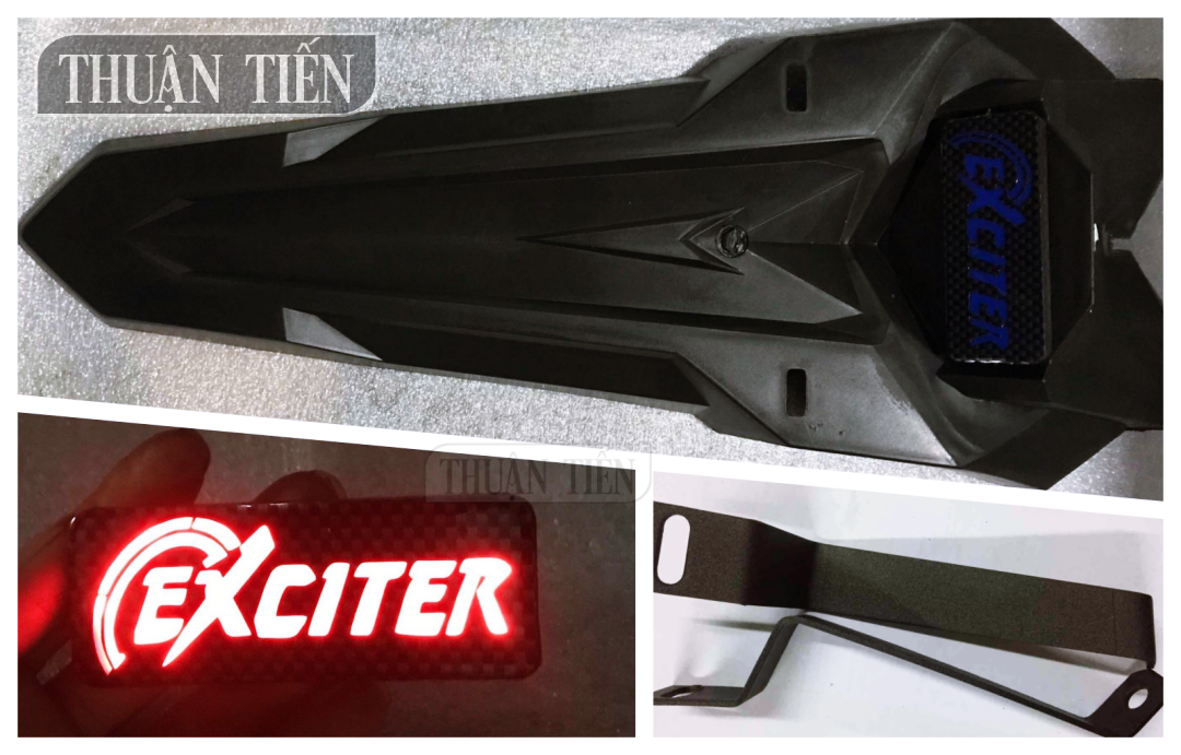 BỘ 3 DÈ CHẮN BÙN EXCITER 150 CÓ ĐÈN KIỂU SONIC + PAS RUN