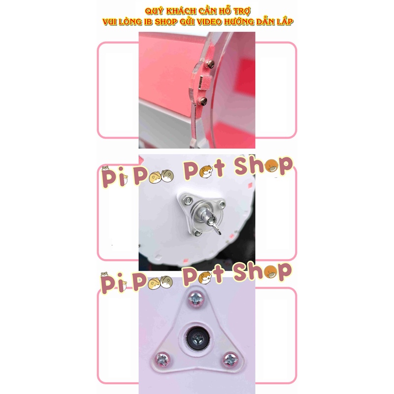 Bánh chạy wheel lắp ráp bằng gỗ cho hamster