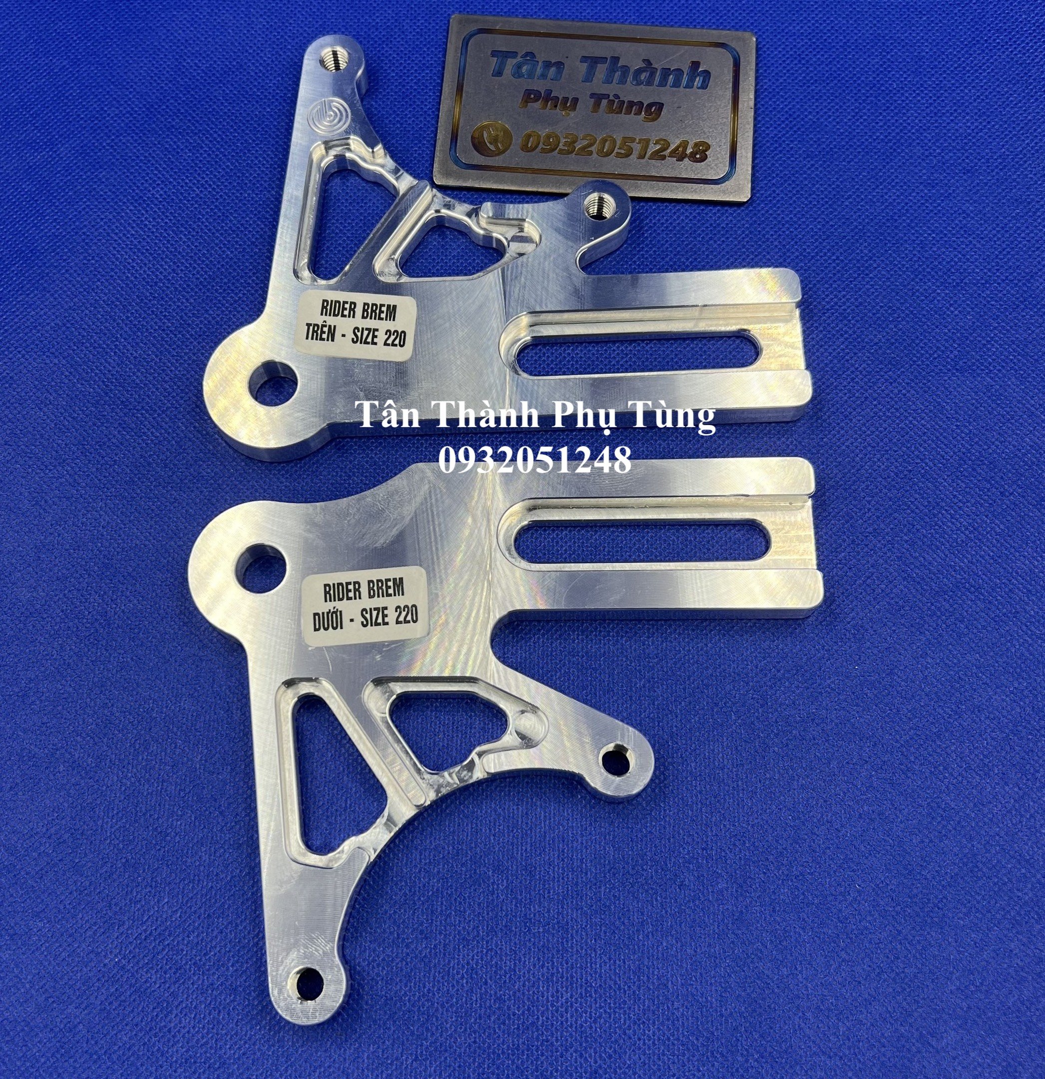 Pat heo dầu sau Raider fi- Satria - Heo Brembo - Đĩa 220 nằm trên,dưới