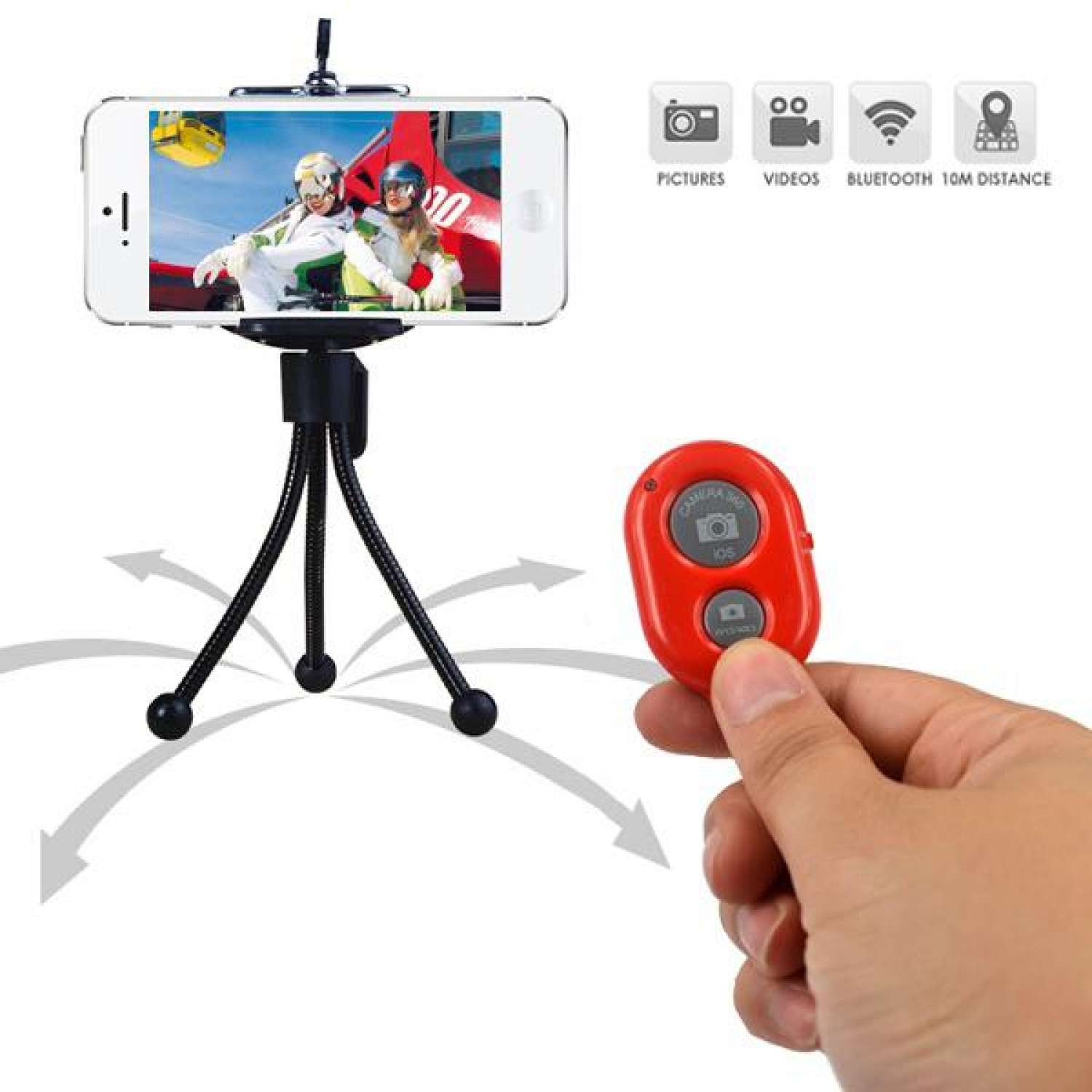 Remote Bluetooth hỗ trợ chụp ảnh và quay video