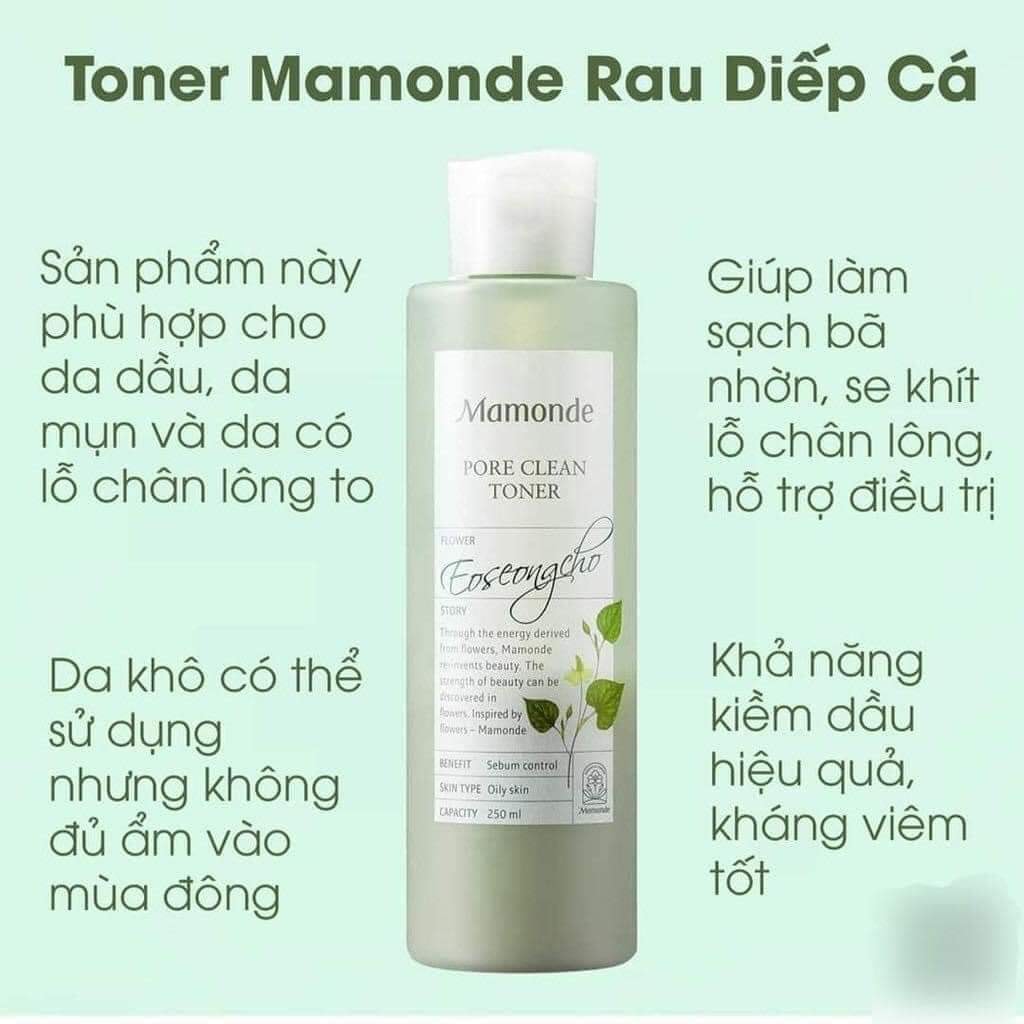 TONER DIẾP CÁ Mamonde 250ml
