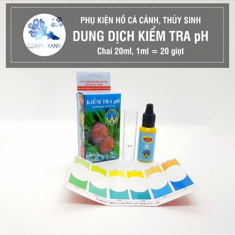 Bộ sản phẩm kiểm tra - tăng - giảm PH cho hồ cá