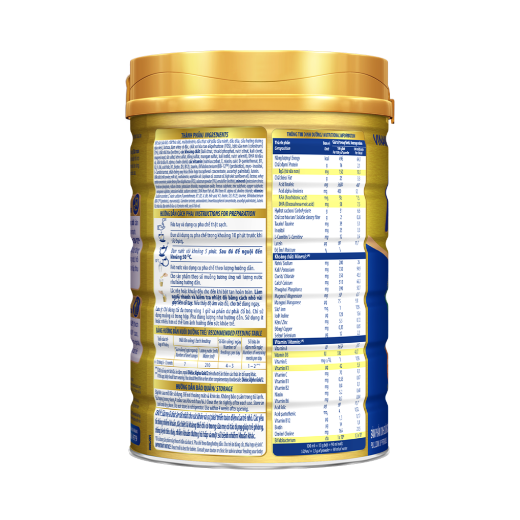 [Date T4/25] Sữa bột Dielac Alpha Gold 2 - lon 800g (cho trẻ từ 6 - 12 tháng tuổi)