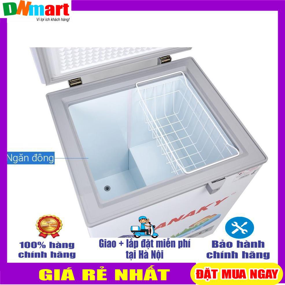 [Trả góp 0%]Tủ đông Sanaky 100 lít VH-1599HYKD