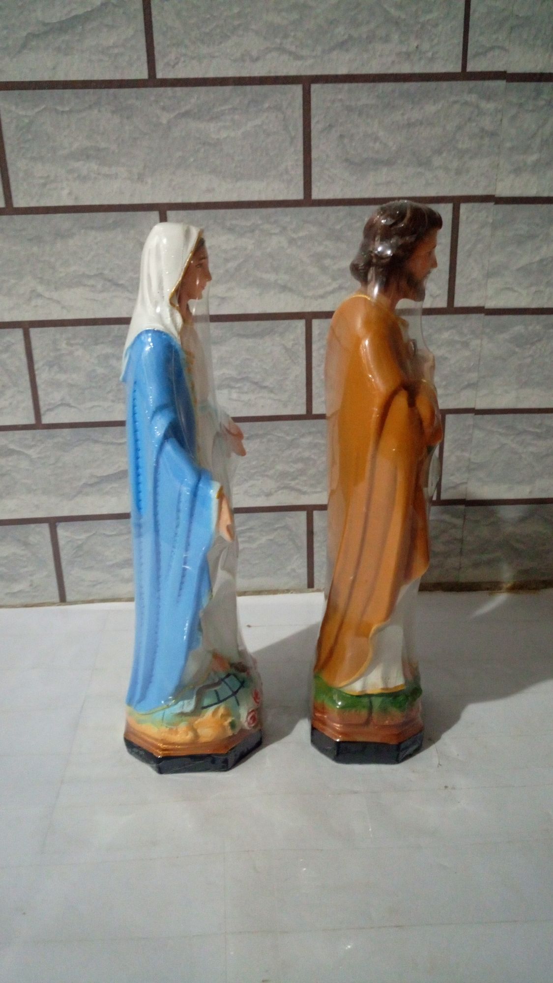 Tượng Thánh Giu-se và Mẹ Maria cao 30cm