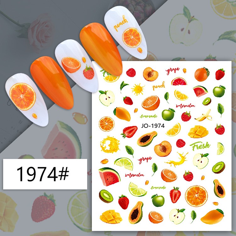 STICKER DÁN MÓNG CHỦ ĐỀ HOA QUẢ