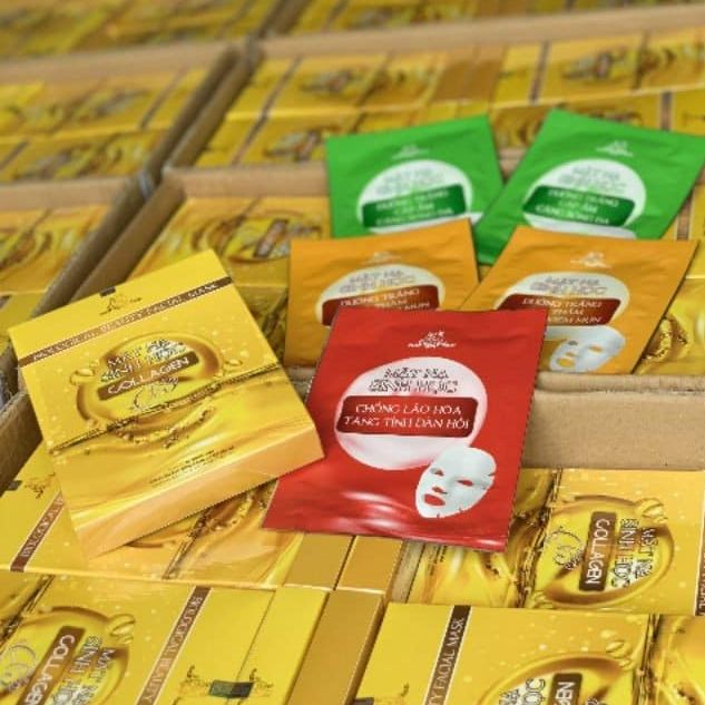Mặt nạ sinh học Collagen X3 Đông Anh - Mặt nạ X3 Chính hãng - Hộp 5 miếng nạ