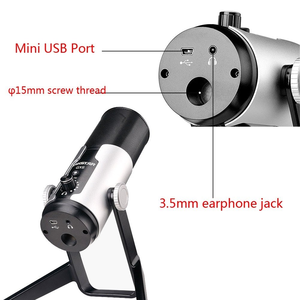 Micro cho bình luận viên, streamer, game thủ Takstar GX6 USB