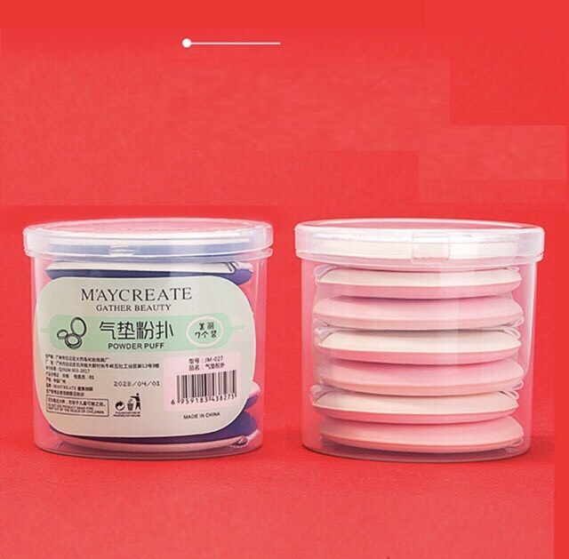 Một hộp 7 bông đánh phấn cushion cao cấp Maycreate full box MX