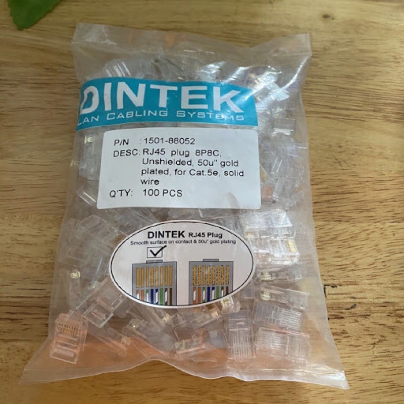 Đầu mạng rj45 dintek cat 5e