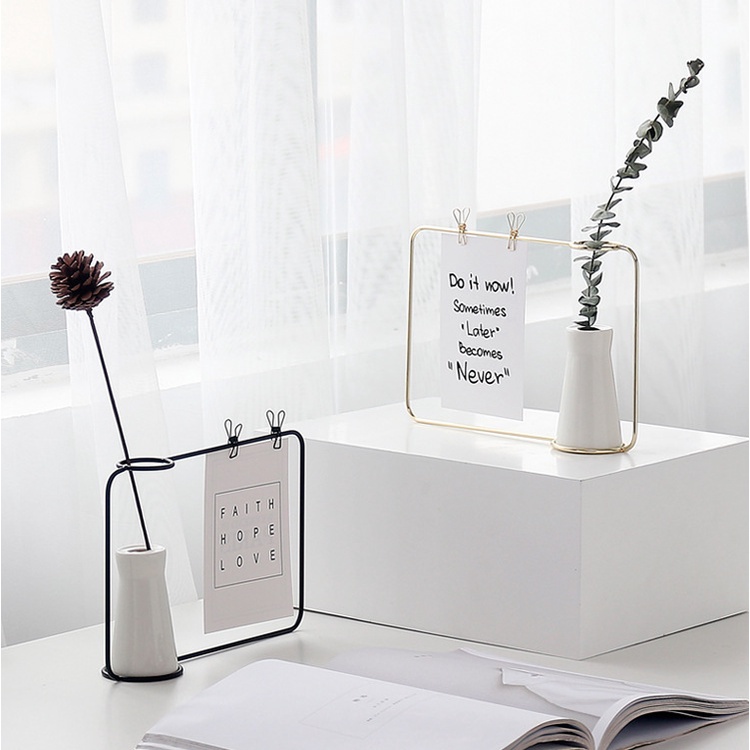 Set lọ hoa khung ảnh để bàn trang trí