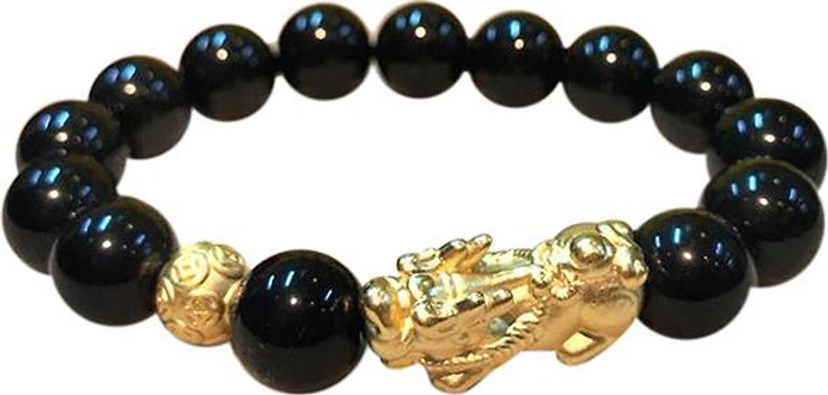 (XẢ KHO 3 NGÀY)Vòng tay phong thủy nam đá thạch anh đen MS54(HÀNG CHẤT)