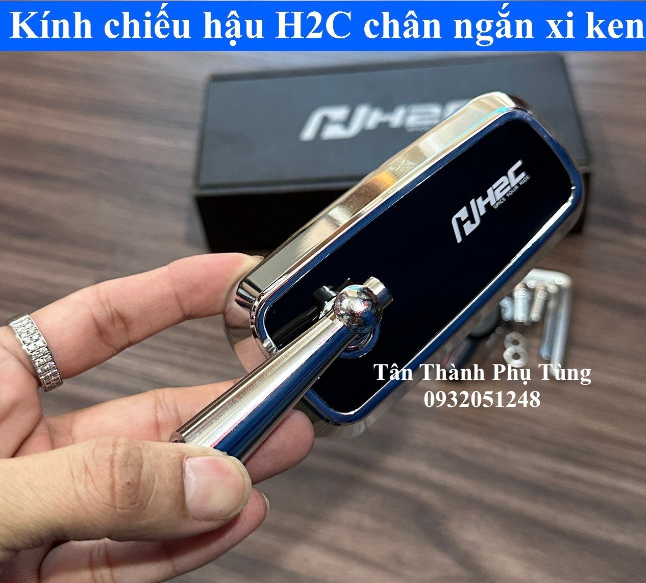 Kính chiếu hậu H2C chân ngắn Xiken - 1 cây bên trái