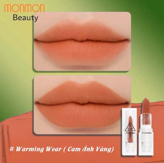 Son 3CE Soft Matte Lipstick, Son Thỏi 3CE Siêu Lì Vỏ Trong Suốt