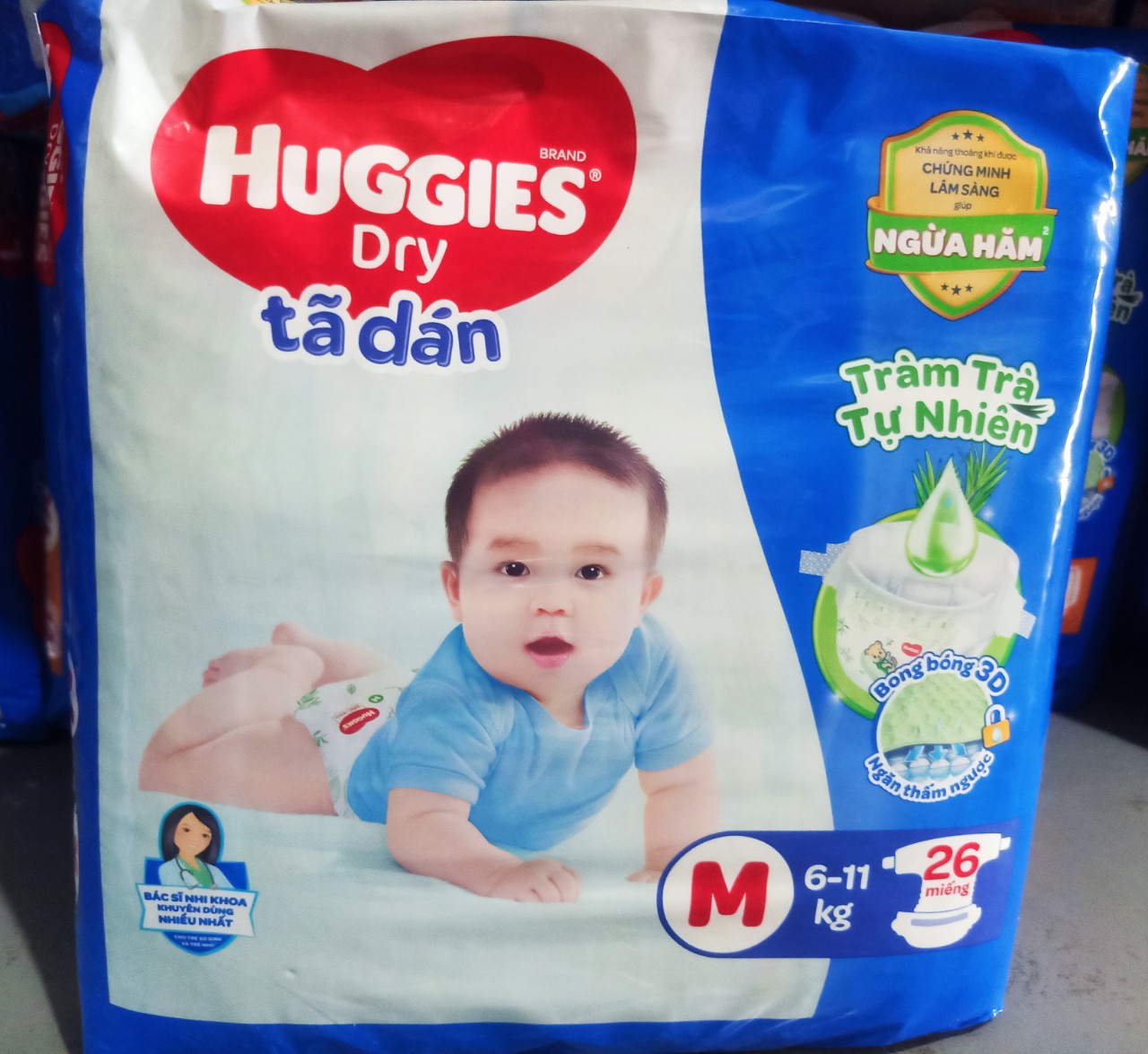TÃ DÁN HUGGIES NB38/S30/M26/L23
