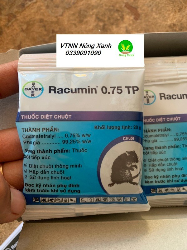 Diệt chuột thông minh Racumin 0.75 TP Bayer 20gr