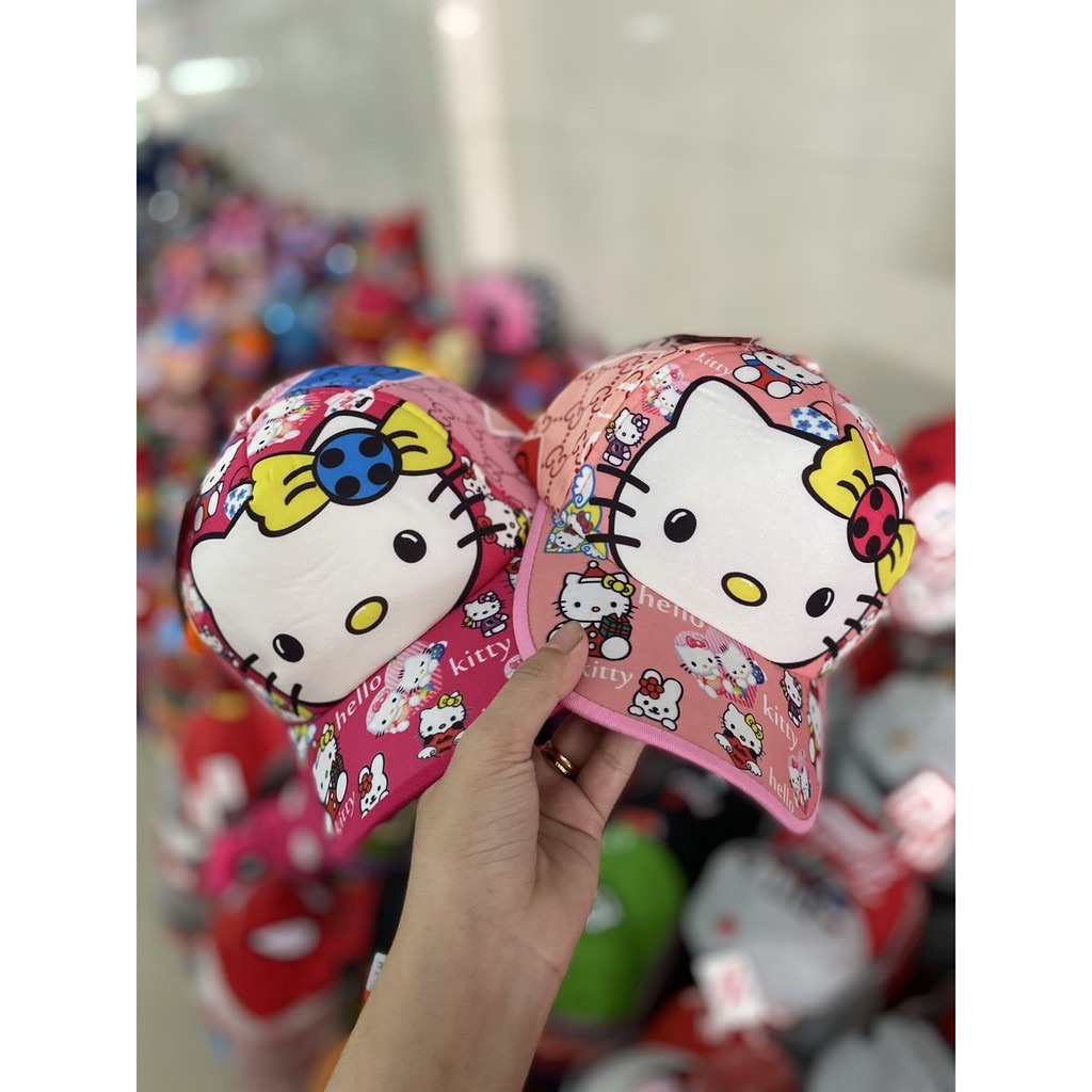 Nón kết mèo kiity cho bé gái 1t đến 5t siêu dể thương