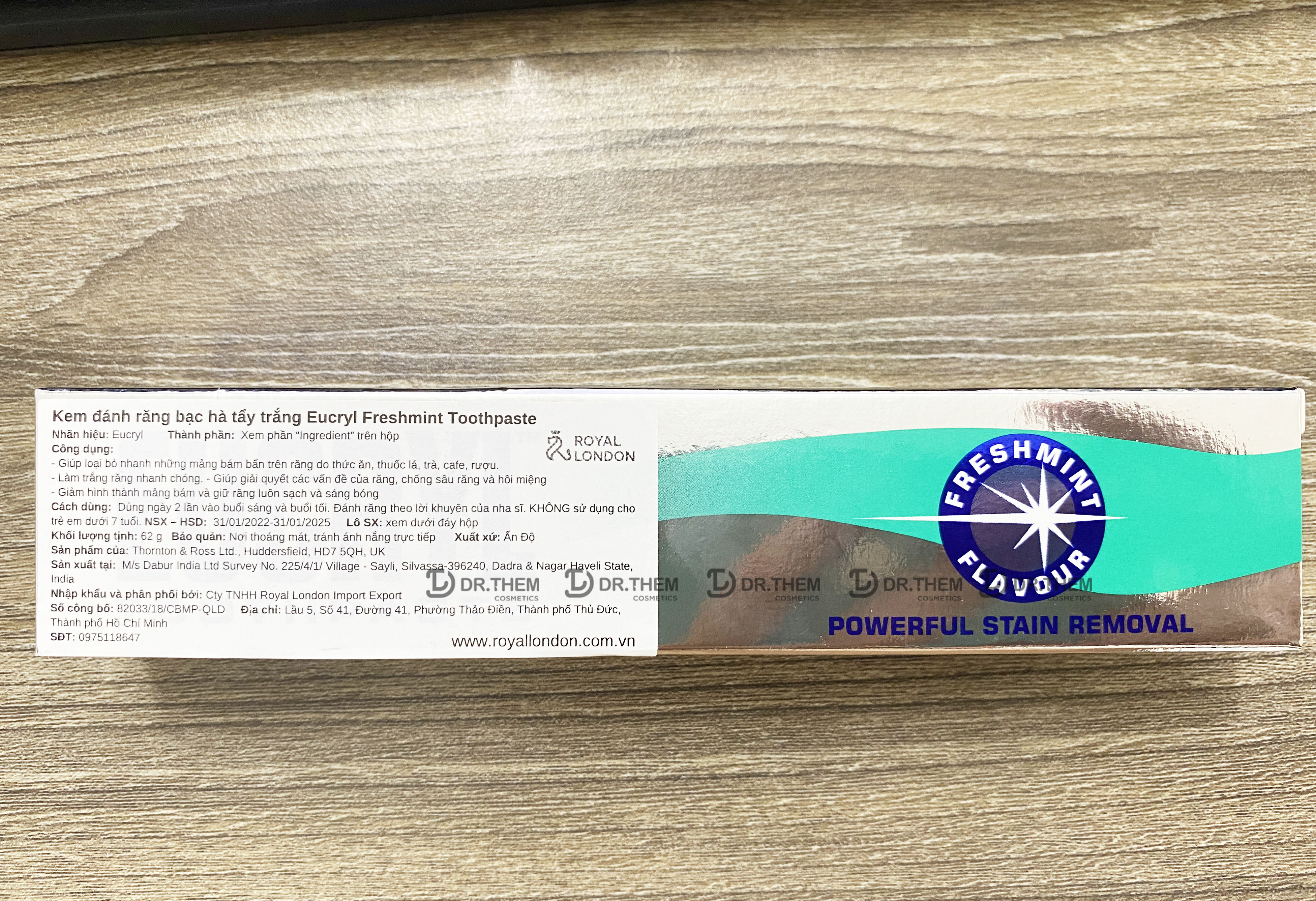 Eucryl Bột Tẩy Trắng Răng Toothpowder (50g) / Kem Đánh Răng Toothpaste (62g)