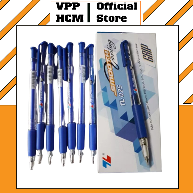 1 cây bút bi thiên long tl-025 ngòi 0.8mm màu xanh