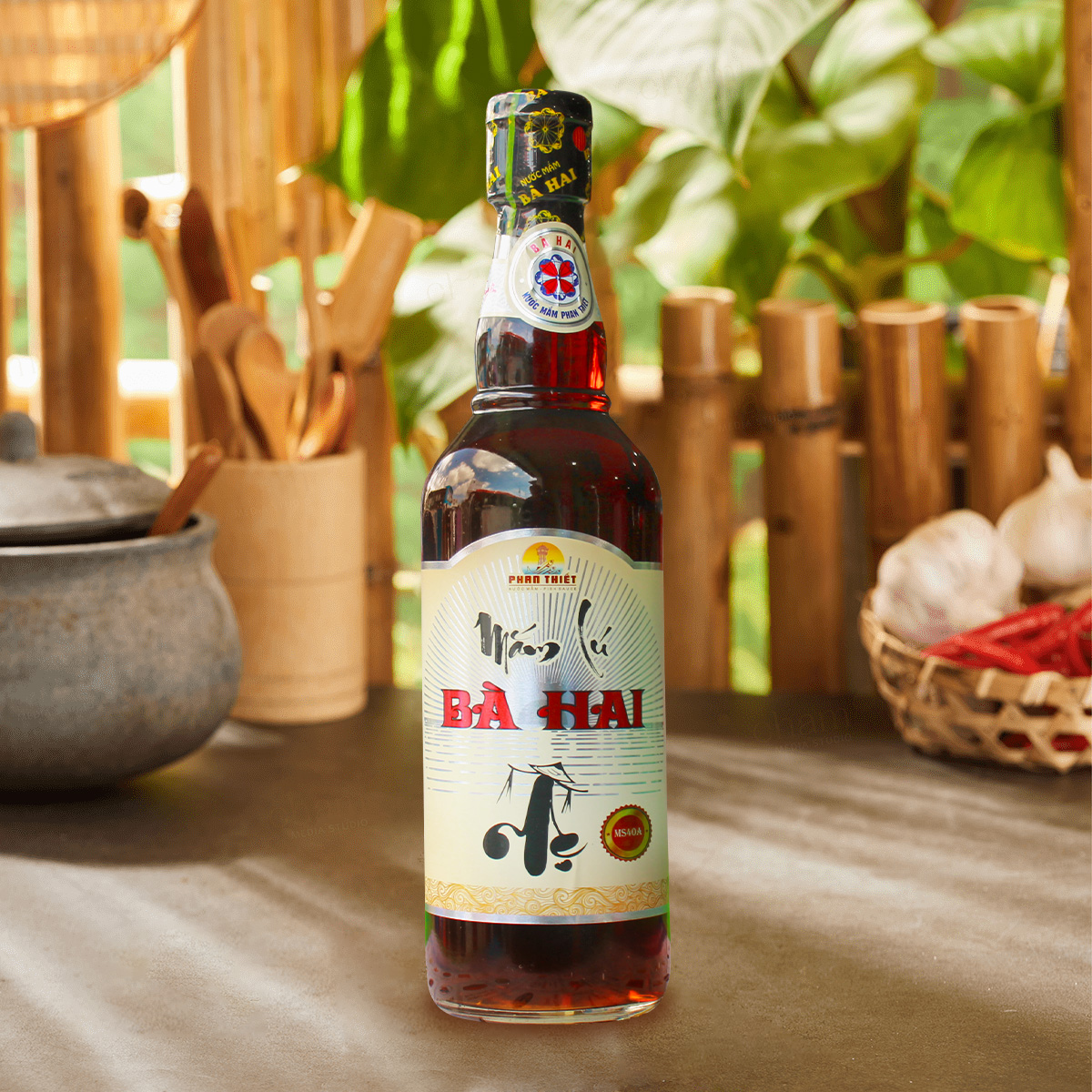 Xách Mắm Lú BÀ HAI PHAN THIẾT 2 chai Thủy tinh X 500ml