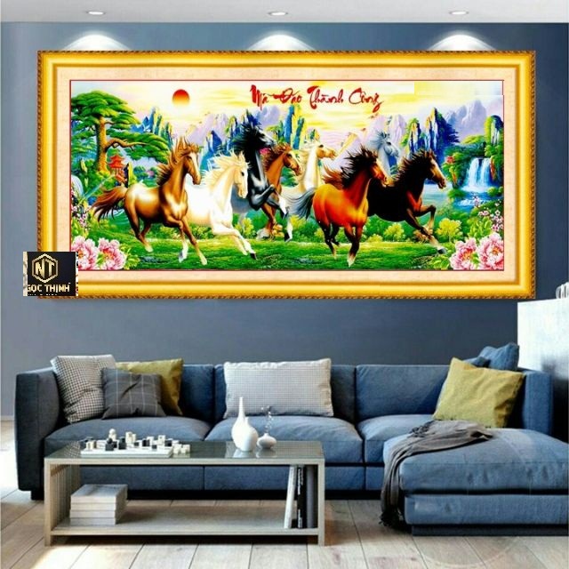 Tranh đính đá 3d - mã đáo thành công 111