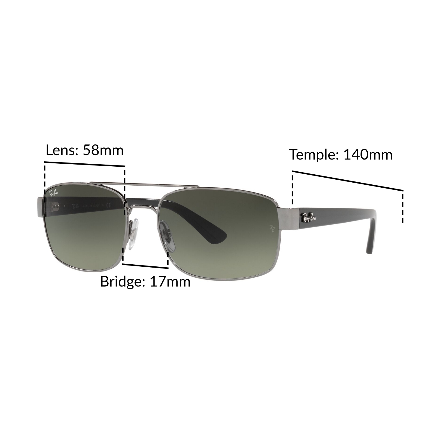 Mắt kính RAY-BAN - RB3687 004/71 - Kính mát Size 58