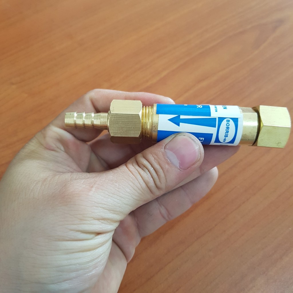 Van Chống Cháy Ngược Oxy ren 16mm lắp đồng hồ oxy