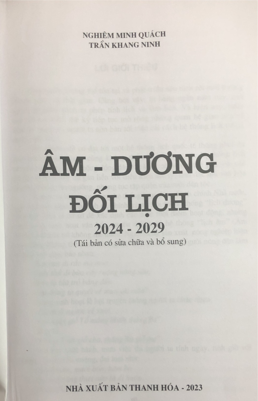 Âm Dương đối lịch 2024 - 2029