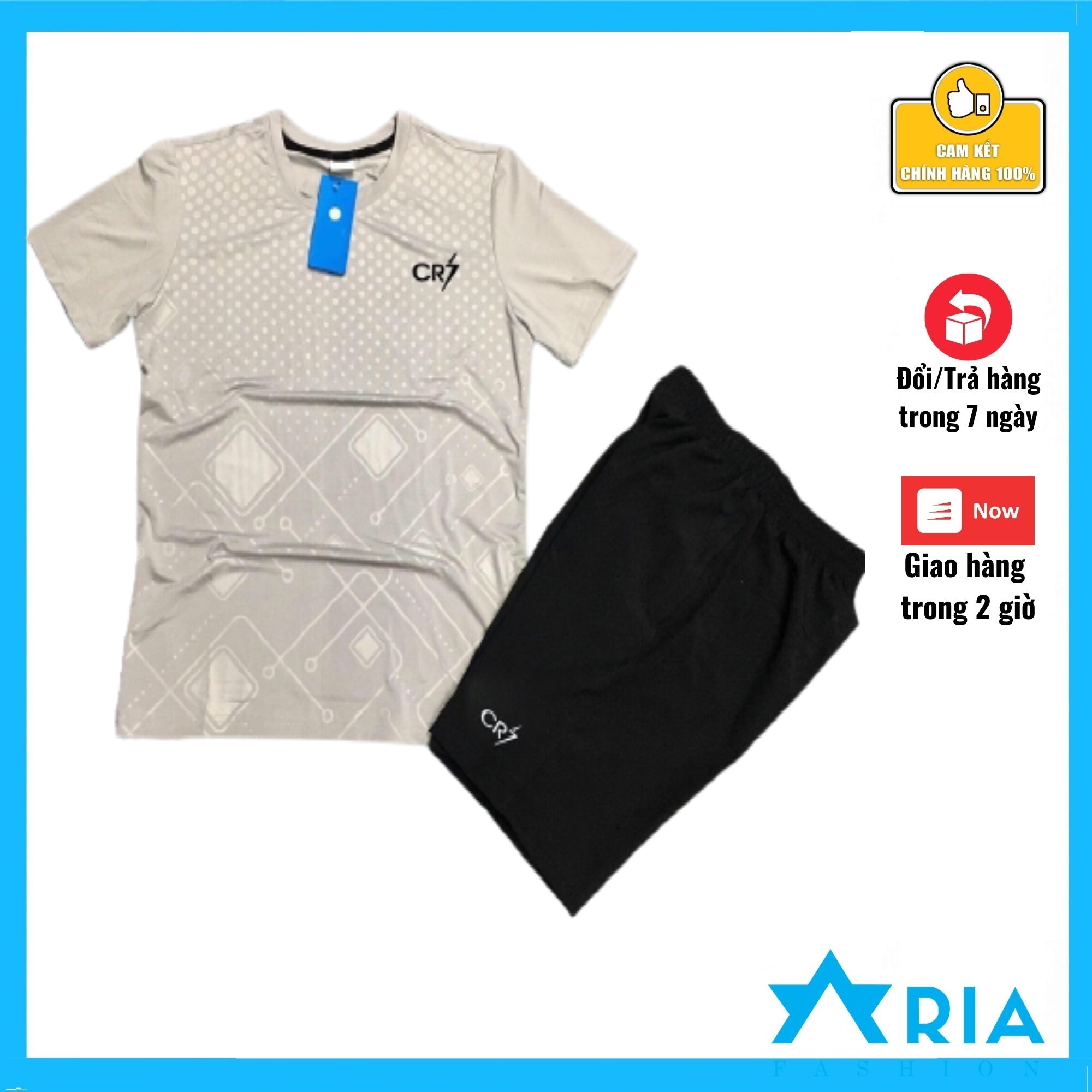 Bộ quần áo thể thao cho dãn 4 chiều 2 màu CR7