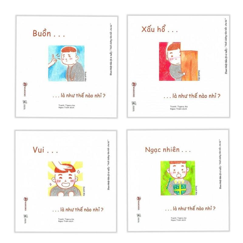 Mua Combo 4 quyển Ehon cảm xúc ( Ehon Nhật Bản cho bé 0 - 6 tuổi )
