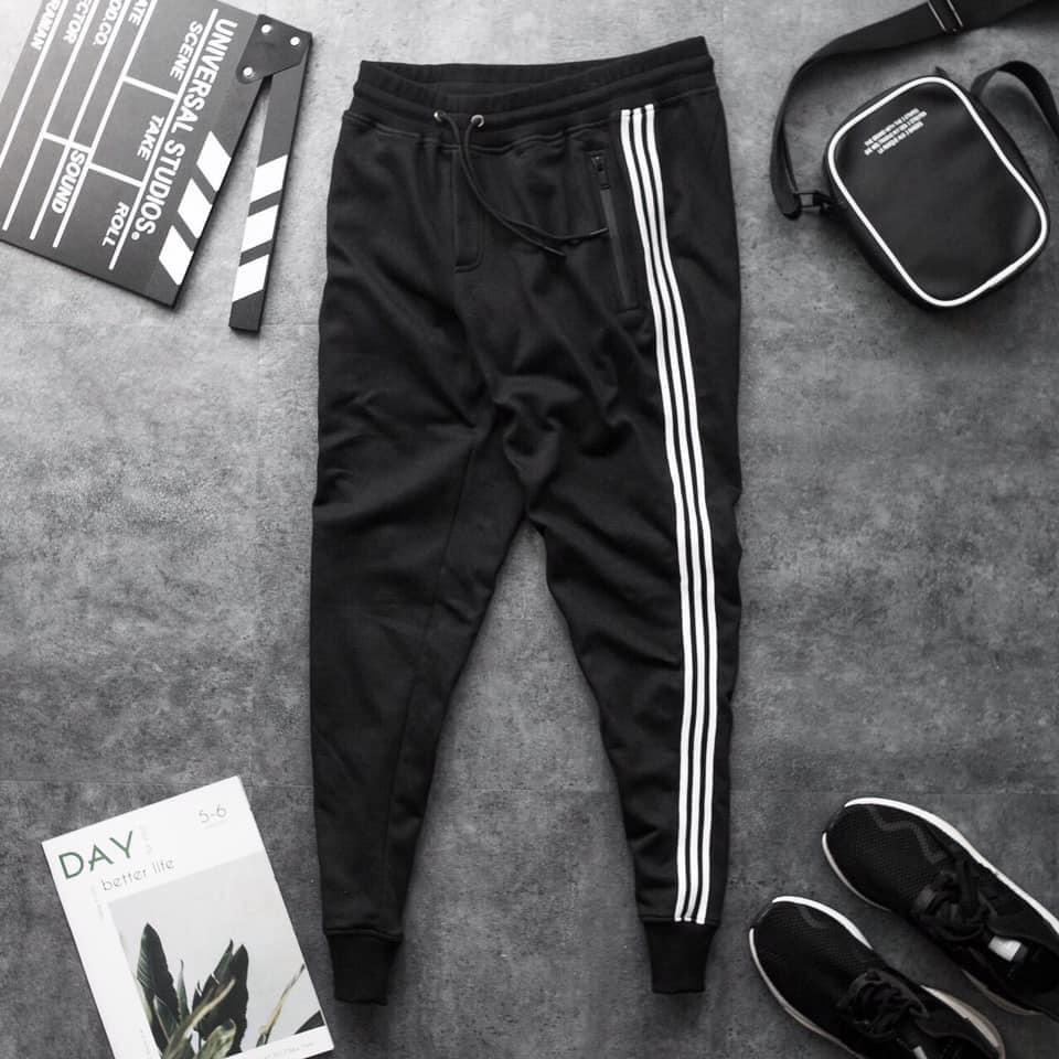Quần dài thể thao jogger - chất thun thể thao polyester - chất dày dặn co giãn 4 chiều