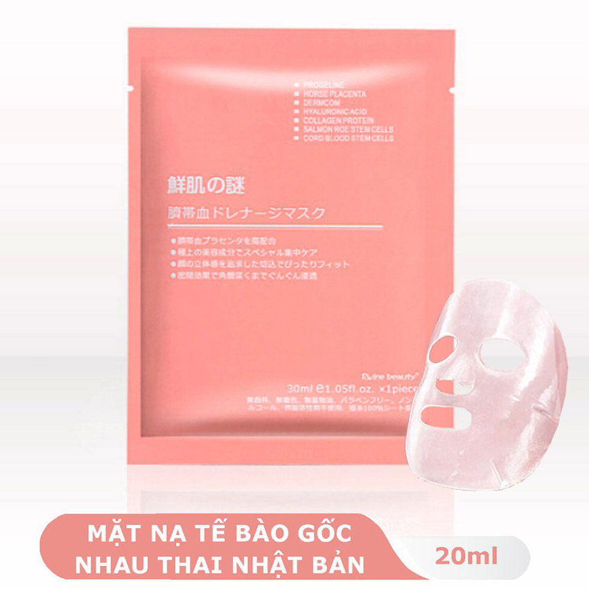 Mặt na tế bào gốc nhau thai cừu Nhật Bản - Dưỡng trắng mịn - Mask chăm sóc da, giảm nám, tàn nhang, ngừa mụn và chống lão hóa Lady Gift