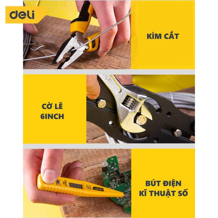 Bộ Dụng Cụ Sửa Đa Năng 116 Chi Tiết Deli Cao Cấp Chính Hãng - Sử Dụng Nhiều Mục Đích, An Toàn, TIện Lợi - DL5973 - Hình ảnh 8