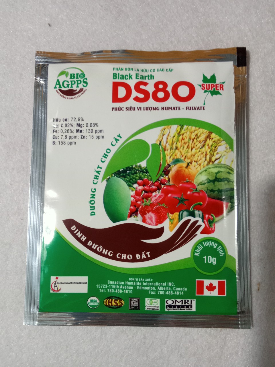 Black Earth DS80 - PHÂN BÓN LÁ HỮU CƠ CAO CẤP DS80