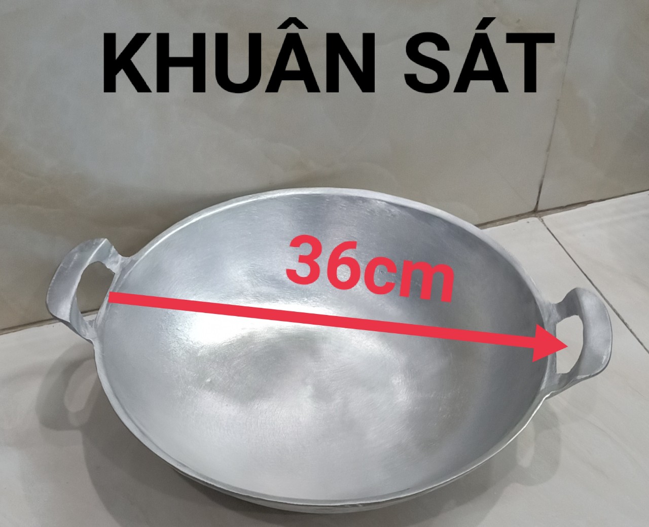 Chảo gang đúc đã được mài bóng 36 CM