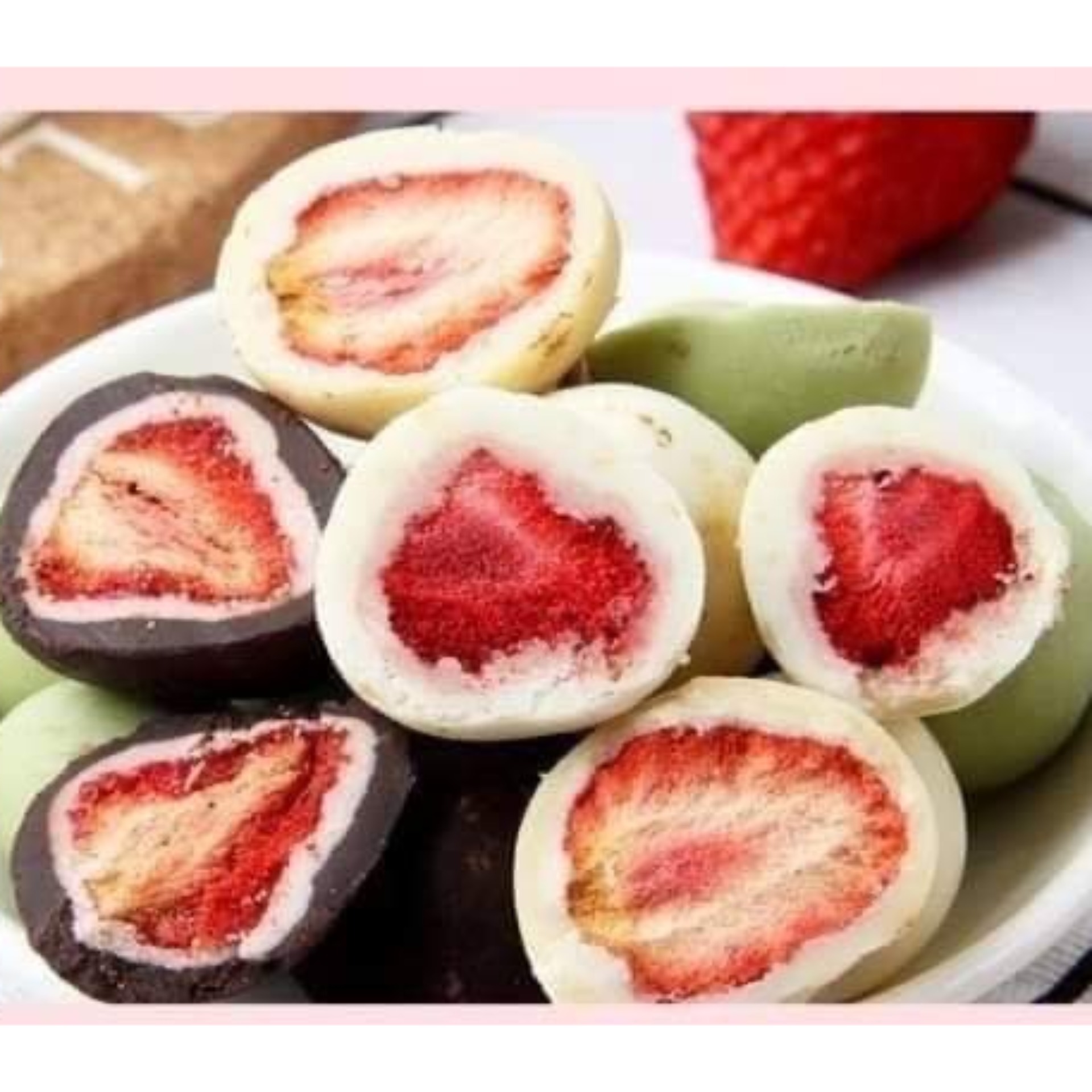 [HCM]kẹo socola bọc dâu sấy