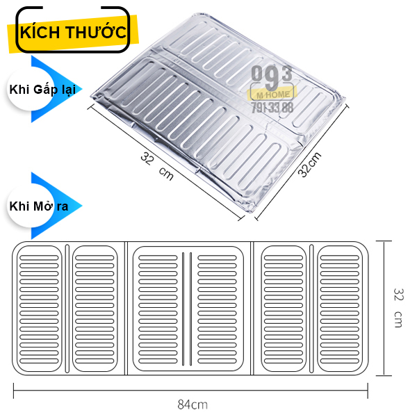 Combo 2 Tấm Chắn Dầu Mỡ Tấm Ngăn Dầu Vách Mỡ