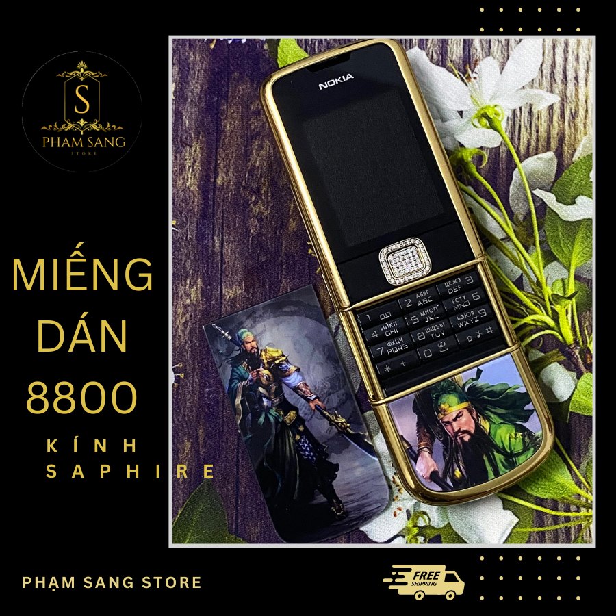Miếng dán thay da nokia 8800 arte kính mẫu quan công