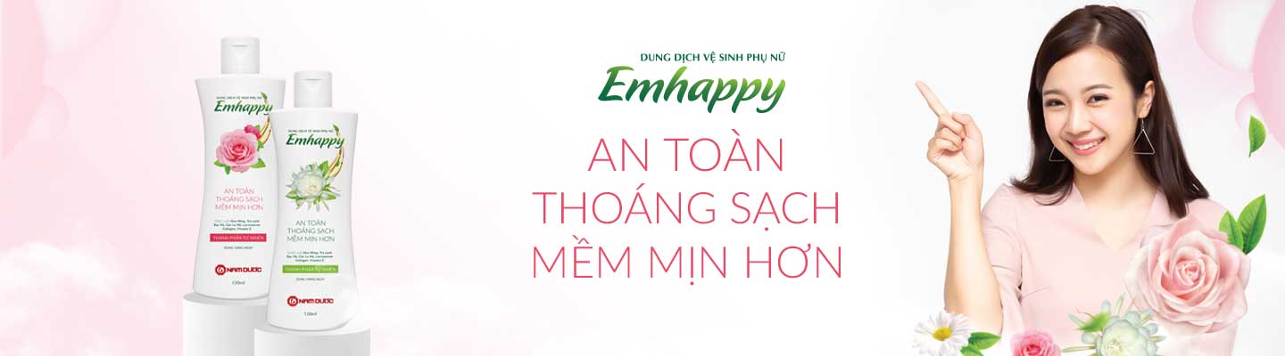 Dung dịch vệ sinh phụ nữ Emhappy (Hương Hoa Quỳnh) chai 120ml