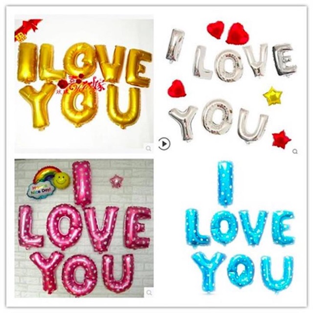 Set Bóng Chữ I Love You