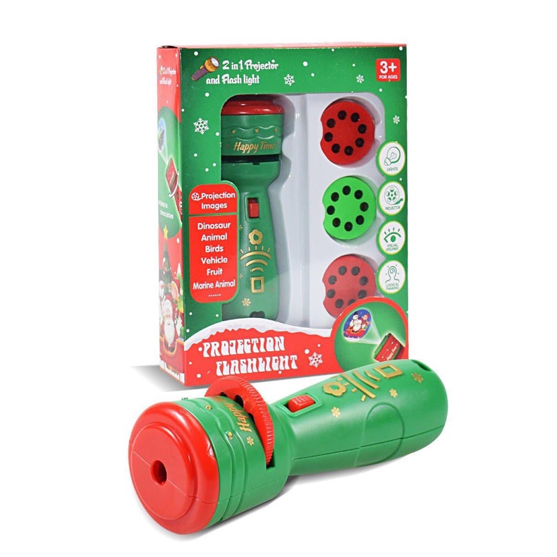 Đèn pin chiếu hình noel cho bé - 6688